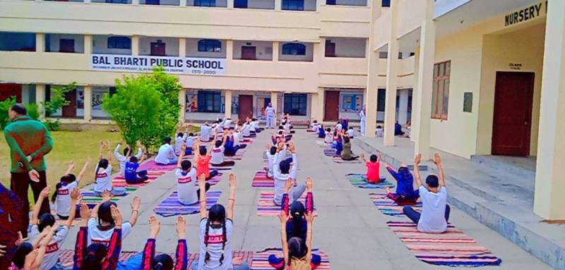 Yoga Day at BALGRAN by expert from Bharti Yog Sanstan Sh. T.R. Puri
